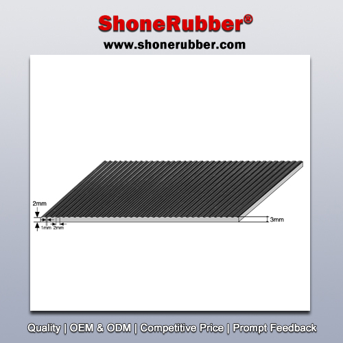 Fine Ribbed Rubber Floor ShoneRubber