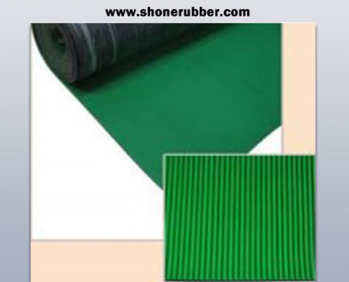 Flat Ribbed Rubber Matting - Roll ShoneRubber