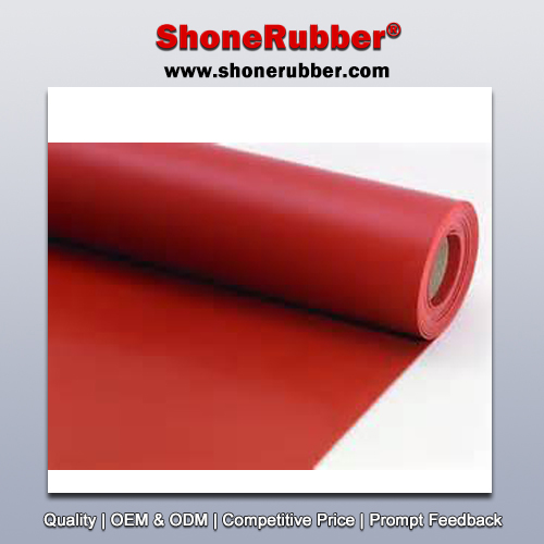 Red SBR Sheet Plate & Fabric Finish ShoneRubber