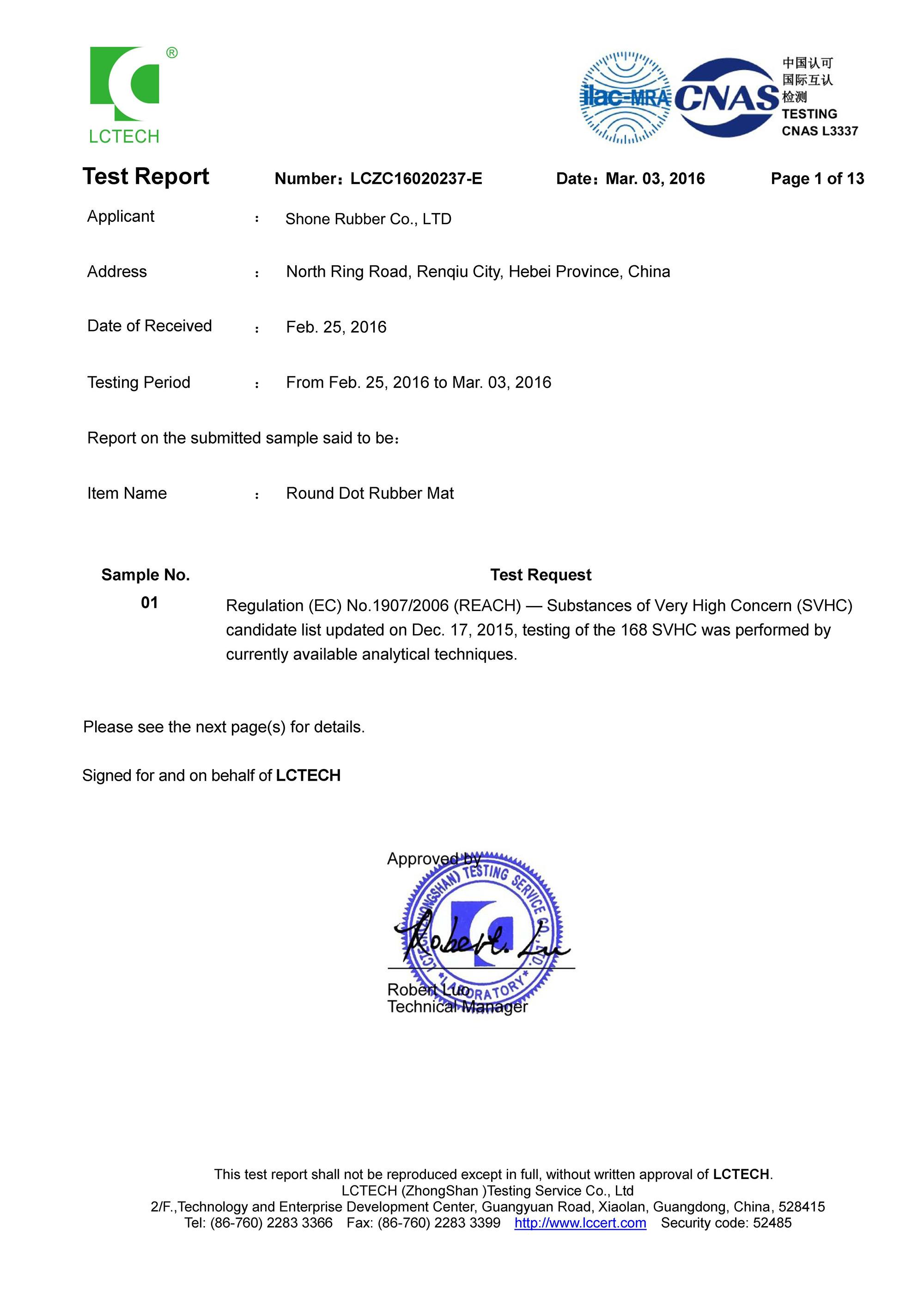 Round Dot Rubber Mat